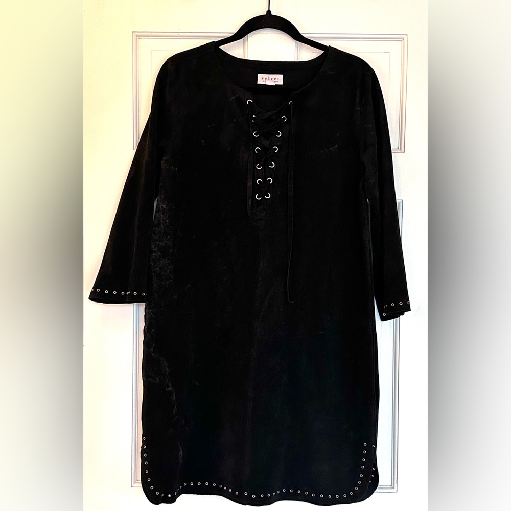 Velvet by Graham & Spencer Black Sued Dress